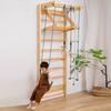 Marco de Madera Acanalado Adulto Interior Hogar Combinación Equipo de Fitness Entrenamiento y Rehabilitación Estructura de Escalada para Niños Prensa de Piernas Estiramiento Marco de Madera
