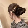Pinza para el pelo de felpa con bloqueo de color amarillo en forma de corazón, estilo coreano, dulce y linda, para otoño e invierno, para mujeres, pinza para flequillo, pasador, accesorio para el pelo Melard