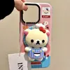 Soporte Magnético de Chef Rilakkuma a Cuadros Rojos Adecuado para Teléfonos Magsafe, Fuerte Adsorción en Escritorio, Extensible