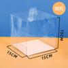 Portapapeles de plástico PET para tarjetas blancas, caja transparente crujiente para hornear pasteles, galletas, dulces, chocolate y copos de nieve, disponible en stock