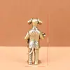 Bestseller transfronterizo: figura de perro caballero de latón puro, modelo de perro de pie con forma humana, perro con traje, decoración de escritorio, pequeño adorno de cobre