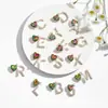 1 Pieza de Moda con Brillantes de Cristal Completo, Hermosa Forma de Letra Inglesa, Accesorios para Joyería DIY, Colgante