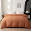 Funda de edredón de color liso para comercio exterior transfronterizo de Amazon, funda de edredón cepillada de una sola pieza para dormitorio, tamaño individual/doble 150x200 funda de edredón