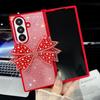 Adecuado para Samsung Zfold7 Funda con Spray de Diamantes para Flash del Arco Zfold5/ 40% de descuento Pantalla Apilada Pulsera Funda Protectora de PC con Pedrería