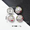 Botones de circonio de alta calidad botones de cristal de mariposa copo de nieve botones de cristal para bricolaje traje abrigo abrigo gemelos broche accesorios