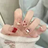Uñas Usables Semihandmade Divertidas Estilo Francés Estrella Dopamina Hielo Transparente Ins Piezas de Uñas Lindas Líneas Ojo de Gato