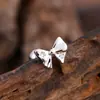 Unha de Osso de Orelha Zircônia de Aço Inoxidável Casual e Personalizada, Joia de Piercing de Unha de Orelha Micro-Embutida Exquisita e Compacta 0.8*6*4mm
