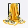 Bufanda de Seda Transfronteriza Europea y Americana de Amazon, Bufanda Cuadrada de 90, Moda de Alta Gama, Pañuelo Versátil para la Cabeza para Mujeres, Venta al por Mayor
