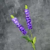 Flor Artificial de 2 Ramas Violeta Decoración para Hogar y Hotel Arreglo para Bodas Jacinto Flores Falsas Hechas a Mano Adornos Venta al por Mayor