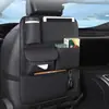 Bolsa Pendurada para Carro com Padrão Trançado de Couro, Bolsa de Armazenamento para Encosto de Carro, Bolsa de Armazenamento Multifuncional de Alta Qualidade, Porta-Lenços