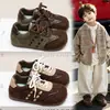 Zapatos Forrest Gump antideslizantes de suela blanda para niños de 6 a 8 a 12 años, modelos de primavera y otoño, zapatillas deportivas para niños y niñas, zapatos retro de bloques de color para niños grandes