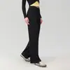 Pantalones deportivos holgados de punto con efecto segunda piel, que retienen el calor, adelgazantes, drapeados, para correr al aire libre, yoga, de pierna recta