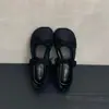 Zapatos de Malla Transpirable Planos con Lunares Negros para Mujer, Nuevos Zapatos Mary Jane Franceses con Lazo de Verano 2026
