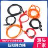 Venta al por mayor Equipo de Fitness de Color Accesorios para Trampolín Hebilla de Presión Negra Cuerda Elástica Redonda Entrenamiento Deportivo Cuerda de Látex
