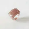 Anillo de Acrílico Cuadrado Europeo y Americano Ins Tamaño Simple Geométrico Resina Anillo Joyería Creativa Distintiva para Mujeres