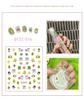 Pegatinas de uñas de dibujos animados de oso coreano estilo ins, lindas pegatinas de animales, parches de decoración de uñas con diseño de unicornio y flores, aha