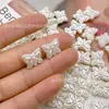 Perla de Imitación ABS Forma de Flor Mini Mariposa Cuentas Espaciadoras Hechas a Mano Cuentas DIY Pulsera Llavero Accesorios de Joyería Pegamento Cremoso