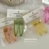 2 Paquetes de Pinzas de Pato Transparentes de Acrílico Frescas, Pinzas Laterales, Pinzas para Flequillo, Juveniles, Dulces y Versátiles Accesorios Coreanos para el Cabello