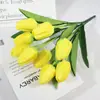 9 ramos de tulipanes artificiales para paisajismo, vegetación, arreglos florales, decoración del hogar, bodas y hoteles