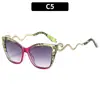 Moda Europea y Americana Montura Grande Fiesta Hip-Hop Diseño de Serpiente Gafas de Sol Personalizadas Protección Solar para Exteriores Vacaciones Gafas de Sol Transfronterizas