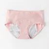 Calcinha Menstrual Respirável de Algodão Puro para Mulheres, Três Camadas à Prova de Vazamento e Antibacteriana, Roupa Íntima Sanitária para Período Menstrual