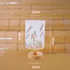 Lámpara de Mesa USB de Tela de Madera Maciza Escandinava Decoración Lámpara de Mesita de Noche para Dormitorio Estudio Dormitorio Control Remoto Luz Nocturna LED Creativa