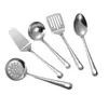 Juego de espátulas de acero inoxidable regalo personalizado transfronterizo espátula para verduras fritas cuchara de sopa colador espátula para bistec frito juego de utensilios de cocina de 5 piezas venta al por mayor