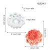 Molde de Silicona para Pastel Flor de Loto 3D, Molde Hecho a Mano de Yeso para Pastel de Mousse Wagashi Estilo Chino, Pudín