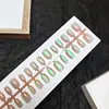 Puntas de Uñas Artísticas Simples Transparentes Estilo Ojo de Gato Anchas Tiras Pre-hechas 30 Piezas Por Tamaño Uñas Portátiles Fábrica Directa Personalización