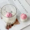 Taza de Flor de Tulipán Vela Aromática de Cera Amante de la Atmósfera Regalo de Vacaciones Vidrio Aromático a Flor de Tulipán Cera Recuerdo