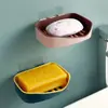 Jabonera Inclinada Jabonera sin Clavos Ventosa de Drenaje Estante de Jabón para Baño Montado en Pared Estante de Jabón Almacenamiento para Baño