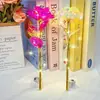 Flor Eterna Dorada Brillante Ramo de Rosas Artificiales Puesto Callejero del Parque del Mercado Nocturno Venta al por Mayor Día de San Valentín Chino Recuerdo Creativo