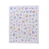 Adesivos de Nail Art de Flores da Primavera, Tulipas, Flores Silvestres, Margaridas, Rosas, Flores Pequenas, Adesivos de Nail Art Rosa