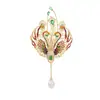 Broche de Alta Qualidade para Indústria Pesada Estilo Chinês Rosto de Pássaro Cor Fênix Pingente de Franja de Pérola Corsage Acessórios para Roupas Femininas