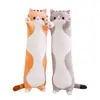 Comercio exterior transfronterizo Juguete de peluche de gato lindo muñeco almohada larga para dormir perezoso súper suave muñeco de cama generación de pelo