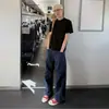 Jeans Rectos de Pana Azul Francés NEVERNEED para Hombre, Estilo Retro Americano de Primavera Casual Holgado Pantalones de Línea A