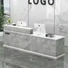 Balcão de Caixa de Loja de Roupas, Balcão de Recepção, Balcão de Bar de Empresa Simples Moderno, Balcão de Mesa Integrado de Escritório para Salão de Beleza