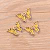 Colgante de aleación de 8 colores para hacer tú mismo, con forma de mariposa, color dorado y blanco KC, con forma de gota de aceite, accesorios para colgar.
