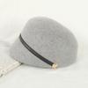 Nuevo sombrero de lana de otoño e invierno de moda, sombrero de lana, sombrero ecuestre, gorra de visera casual para mujer, cálido sombrero de caballero, sombrero de fieltro