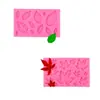Voltear Azúcar Chocolate Hoja de Arce Hojas Pequeñas Hojas Universales Silicona Seco Paso Horneado Pastel Decoración West Point Molde de Silicona