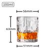 Mini Copo de Shot 100ml Copo de Uísque Licor 0,1kg Copos Vidro Copo de Licor Em Relevo Copo Espessado