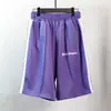 Traje de Shorts Casuais Básicos de Verão 2025 Casal Homem e Mulher Calças de Anjo Calças de Praia Calças de Estudante com Alfabeto