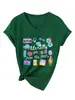 Literalmente do Século XX Amazon Ebay Site Independente Camiseta Casual da Moda para Mulheres com Decote V e Manga Curta