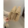 Primer Encuentro Ji Zapatos de Felpa Cálida con Puntera Cuadrada Estilo Europeo y Americano para Mujer, Uso en Exteriores, Nuevo Estilo Otoño/Invierno 2026, Corte Bajo, Versátiles