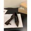 Design de Nicho Francês Bico Fino Flats Estampa de Leopardo Sapatos Femininos Primavera e Outono 2025 Nova Primavera Salto Alto Elegante Bico Fino