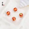 Pulsera con Cuentas Estilo Ojo Azul Cielo Quemado Yin Yang, Color Esmalte Método Antiguo, Gota de Aceite, Cuentas para Girar la Suerte, Espaciadores con Pedrería, Accesorios para Pulseras DIY