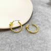 Aretes para Mujer Estilo Europeo y Americano Frío y Trendy Combinable Simple Elegante Combinable Nudo Aro