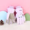 Crianças de 3 a 17 anos, crianças luvas infantis grossas à prova de frio, à prova d'água, à prova de vento, antiderrapantes, quentes, de algodão para neve para esqui, inverno