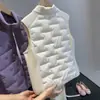Chaleco Cálido para Mujer, Cuello Alto, Cárdigan sin Mangas, Engrosado, Chaleco de Patchwork con Bloques de Color, Chal de Invierno Cálido 13739