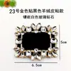 Novos Sapatos Femininos Elegantes de Couro com Caxemira, Fivelas Decorativas com Strass, Acessórios de Flor para Sapato, Acessórios Quadrados para Sapato Único, Decorações de Fivela Redonda